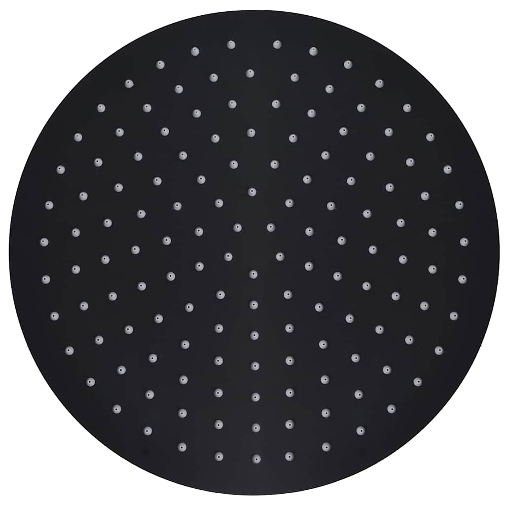 147692 vidaXL Rain Shower Head Stainless Steel 30 cm Round Black