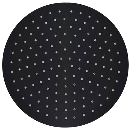 147692 vidaXL Rain Shower Head Stainless Steel 30 cm Round Black