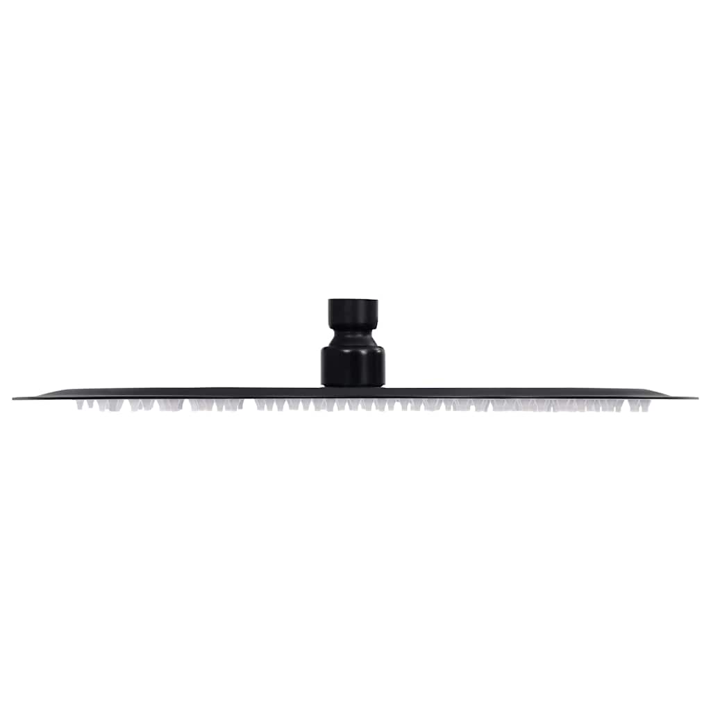 147692 vidaXL Rain Shower Head Stainless Steel 30 cm Round Black