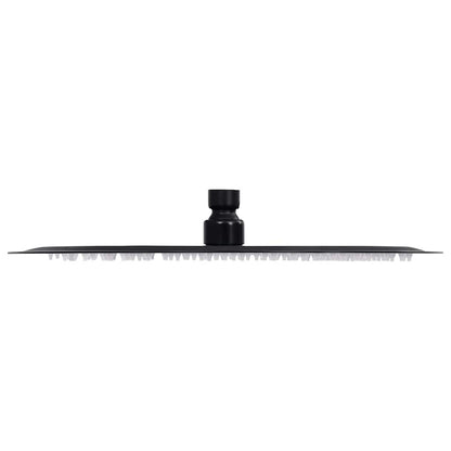 147692 vidaXL Rain Shower Head Stainless Steel 30 cm Round Black