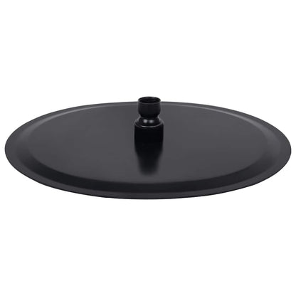 147692 vidaXL Rain Shower Head Stainless Steel 30 cm Round Black