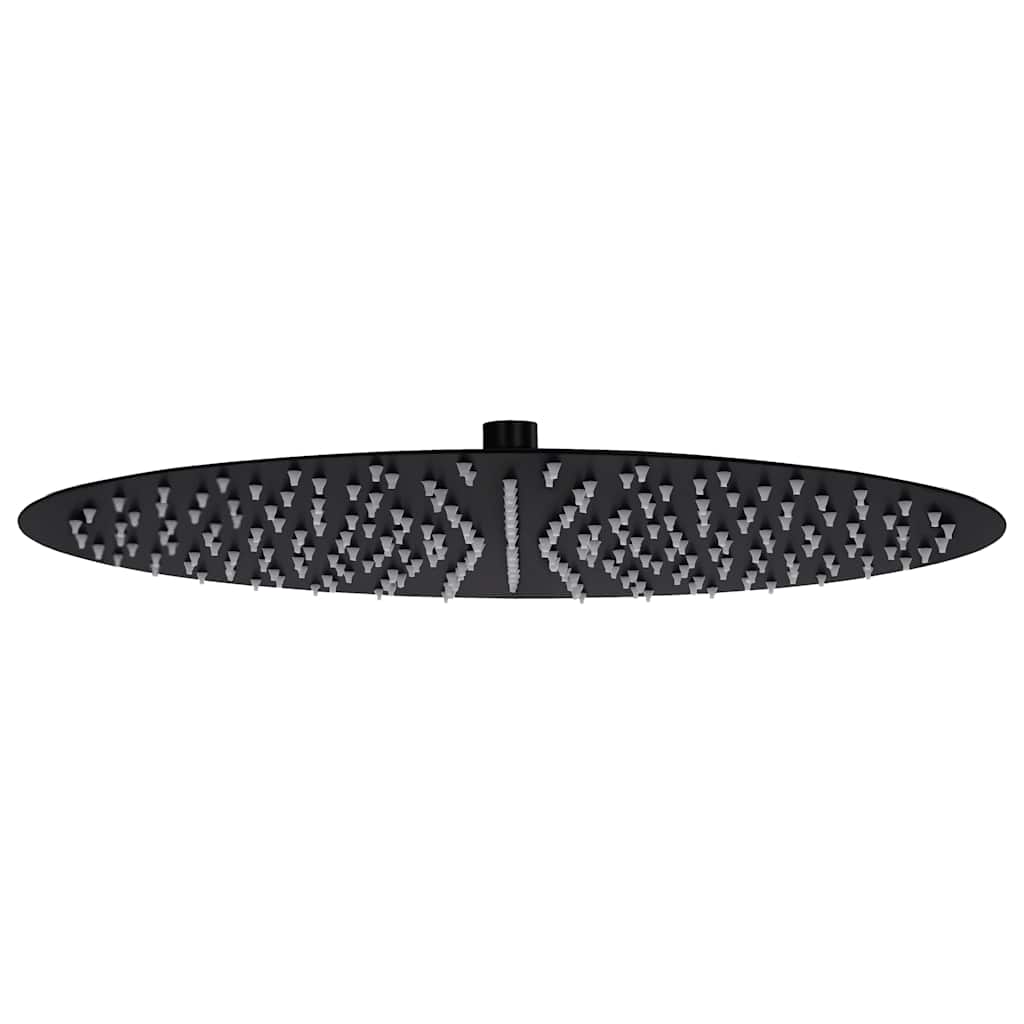 147693 vidaXL Rain Shower Head Stainless Steel 40 cm Round Black