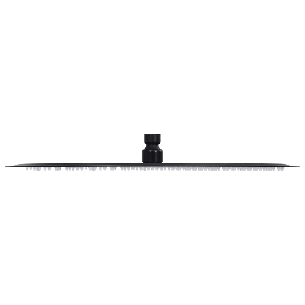 vidaXL Rain Shower Head Stainless Steel 40 cm Round Black