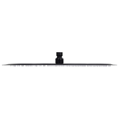 147693 vidaXL Rain Shower Head Stainless Steel 40 cm Round Black