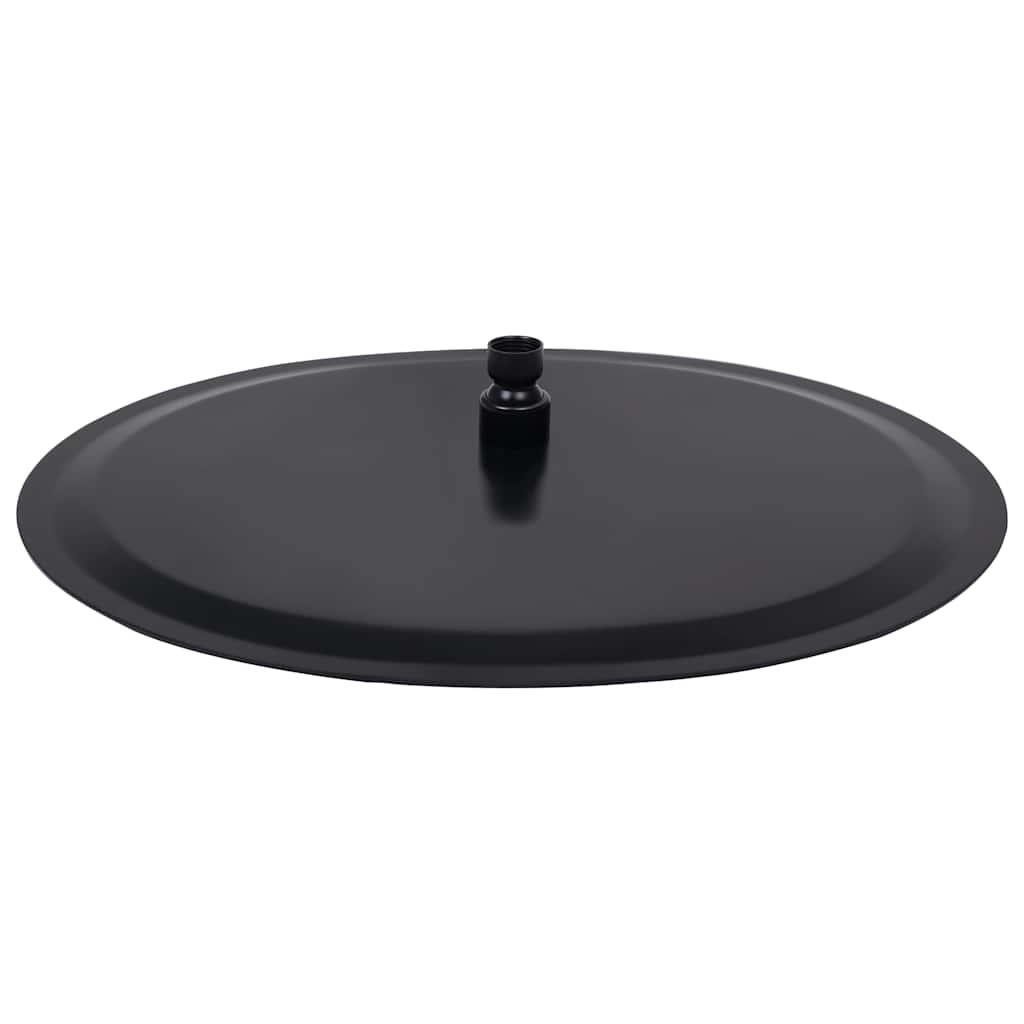 147693 vidaXL Rain Shower Head Stainless Steel 40 cm Round Black