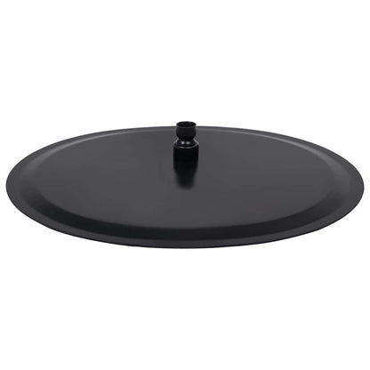 147693 vidaXL Rain Shower Head Stainless Steel 40 cm Round Black