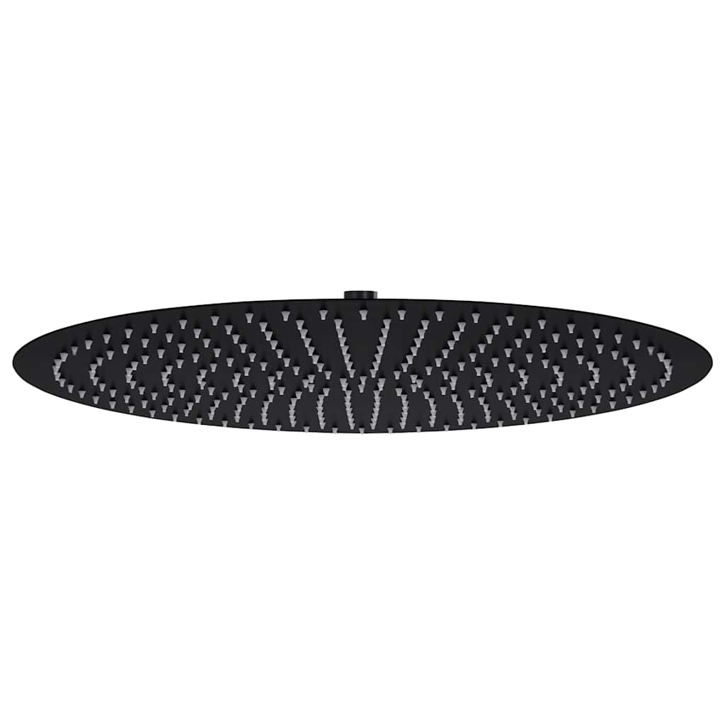 147694 vidaXL Rain Shower Head Stainless Steel 50 cm Round Black