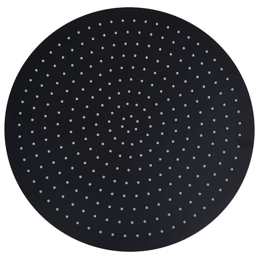 147694 vidaXL Rain Shower Head Stainless Steel 50 cm Round Black