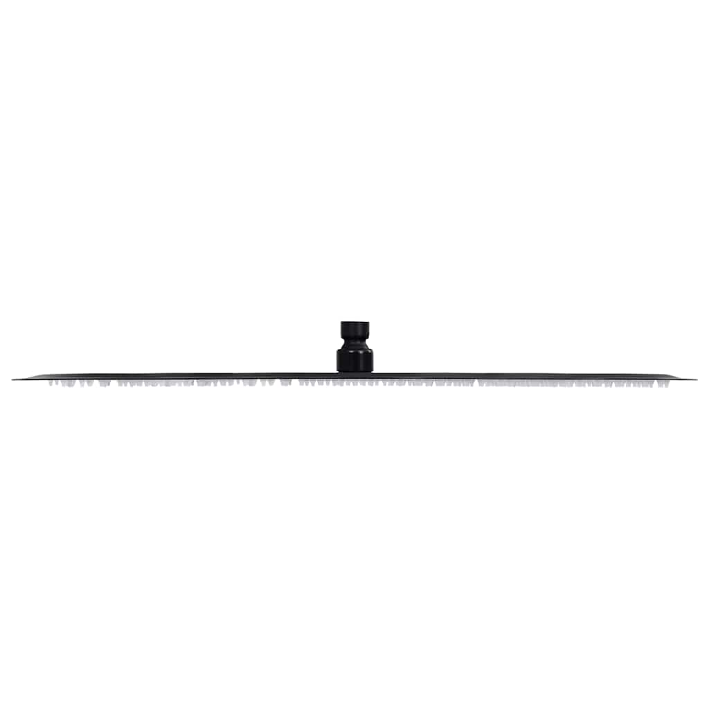 147694 vidaXL Rain Shower Head Stainless Steel 50 cm Round Black