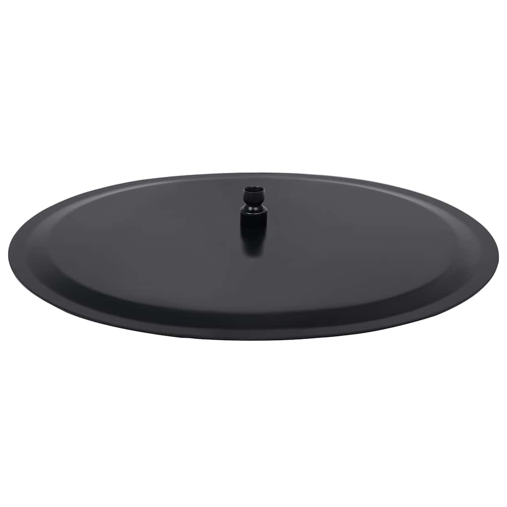 147694 vidaXL Rain Shower Head Stainless Steel 50 cm Round Black