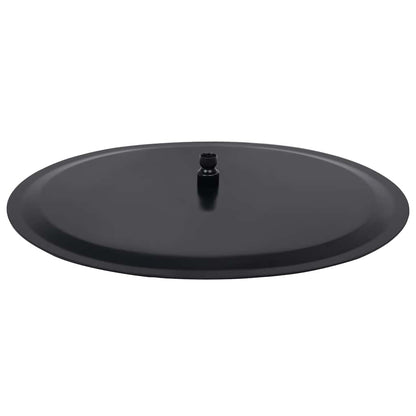 147694 vidaXL Rain Shower Head Stainless Steel 50 cm Round Black