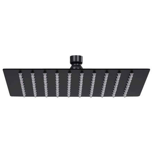 vidaXL Rain Shower Head Stainless Steel 20x20 cm Square Black