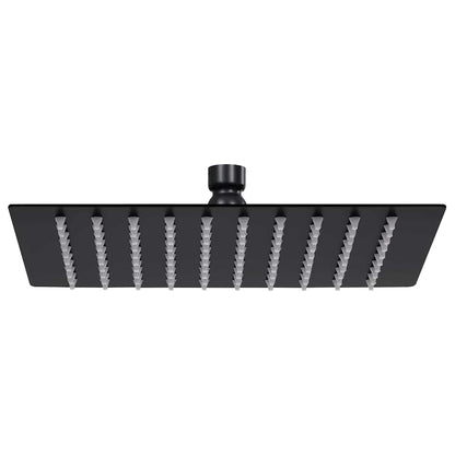 147695 vidaXL Rain Shower Head Stainless Steel 20x20 cm Square Black