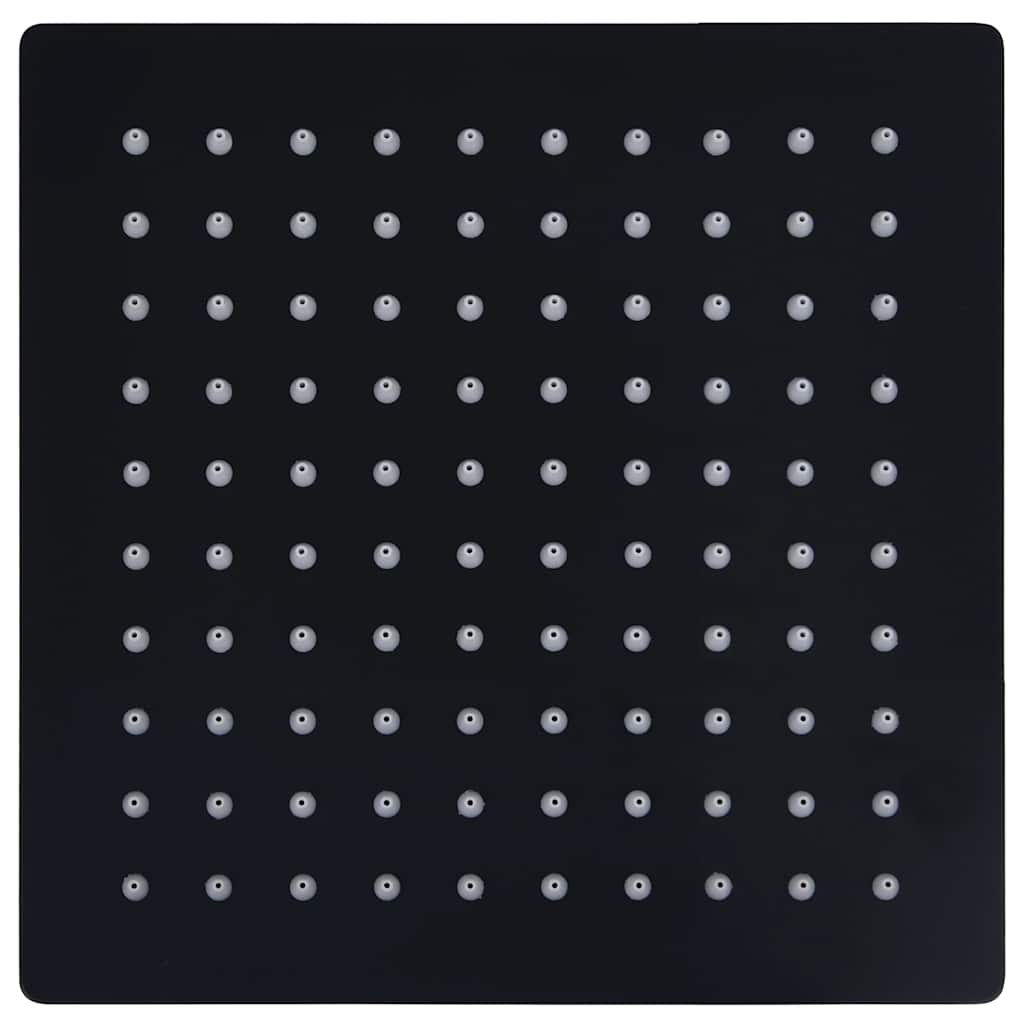 147695 vidaXL Rain Shower Head Stainless Steel 20x20 cm Square Black
