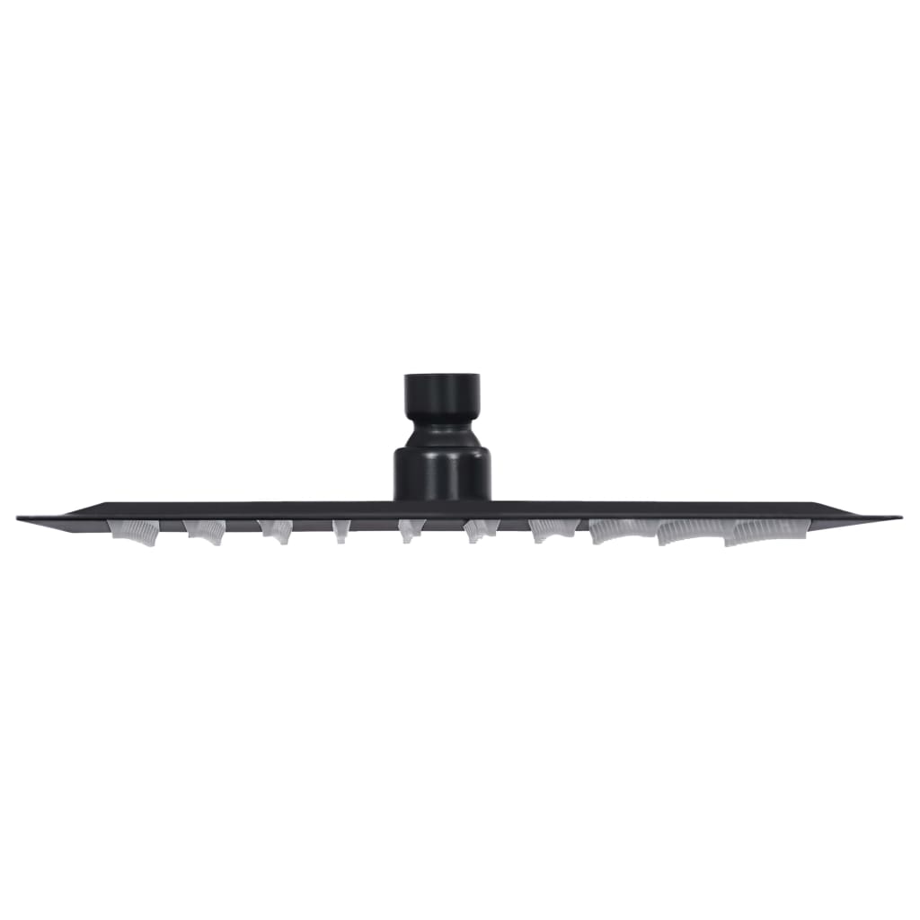 vidaXL Rain Shower Head Stainless Steel 20x20 cm Square Black