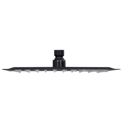 vidaXL Rain Shower Head Stainless Steel 20x20 cm Square Black