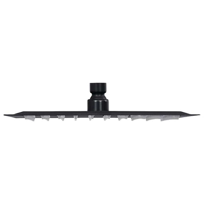 147695 vidaXL Rain Shower Head Stainless Steel 20x20 cm Square Black
