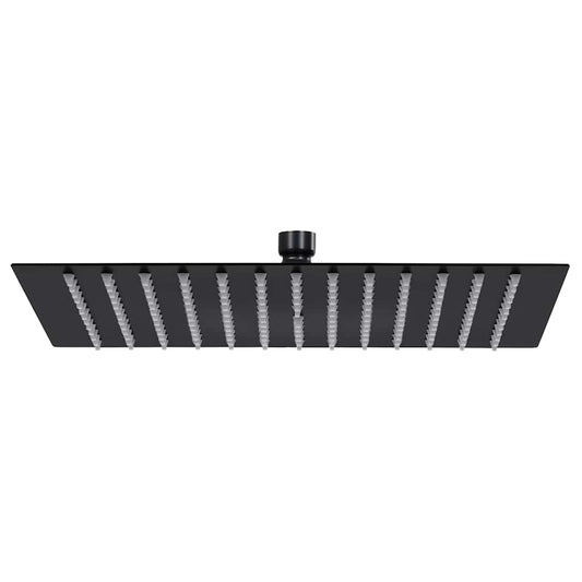 147696 vidaXL Rain Shower Head Stainless Steel 25x25 cm Square Black