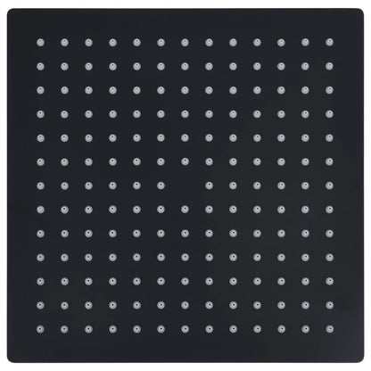 vidaXL Rain Shower Head Stainless Steel 25x25 cm Square Black