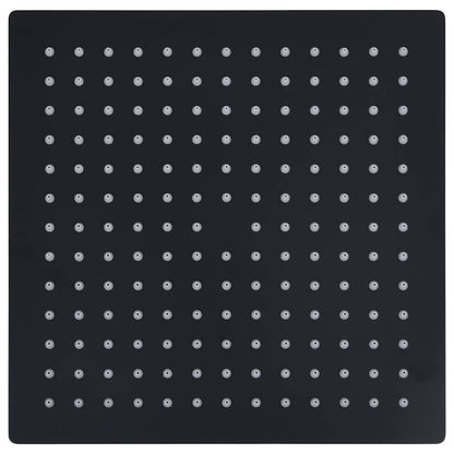 147696 vidaXL Rain Shower Head Stainless Steel 25x25 cm Square Black