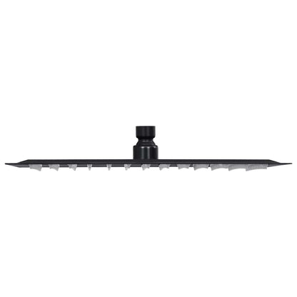 147696 vidaXL Rain Shower Head Stainless Steel 25x25 cm Square Black