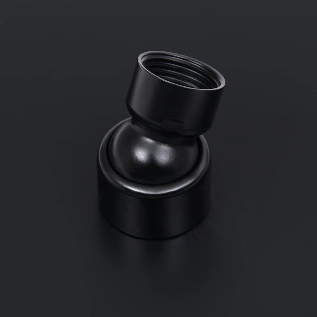 147696 vidaXL Rain Shower Head Stainless Steel 25x25 cm Square Black