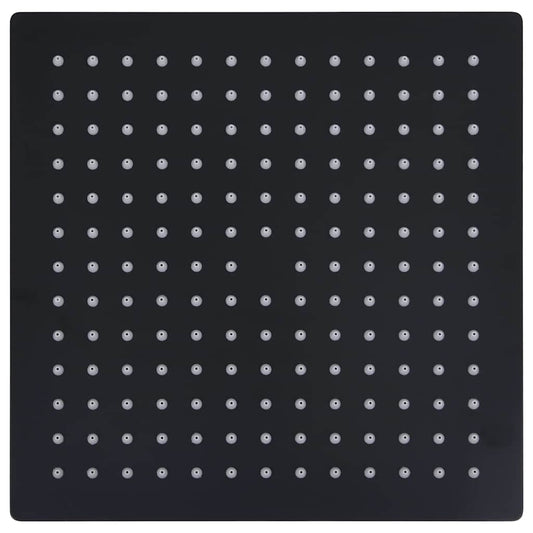 vidaXL Rain Shower Head Stainless Steel 30x30 cm Square Black