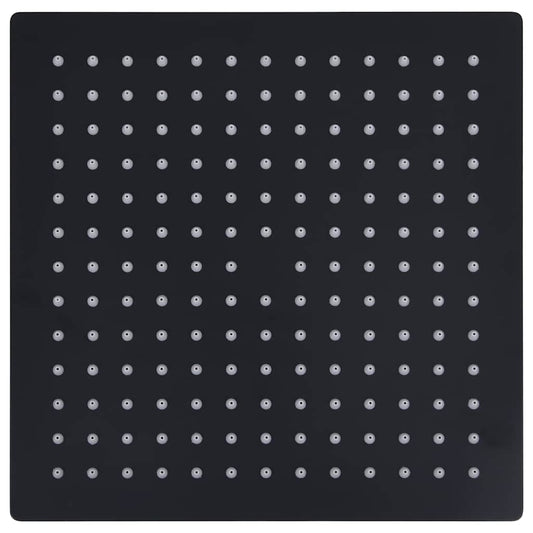 vidaXL Rain Shower Head Stainless Steel 30x30 cm Square Black
