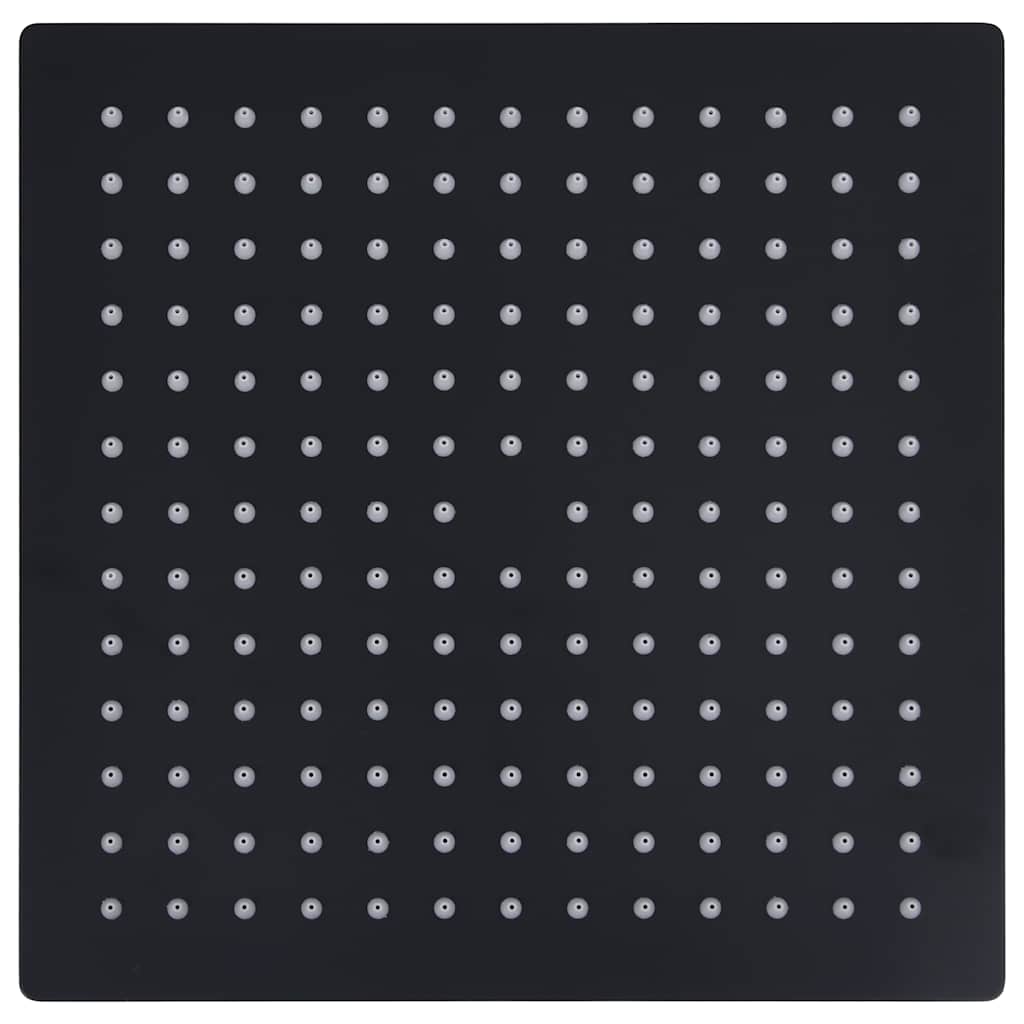 147697 vidaXL Rain Shower Head Stainless Steel 30x30 cm Square Black