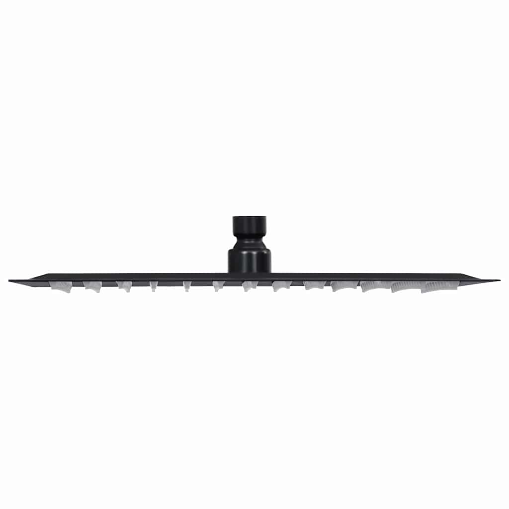 147697 vidaXL Rain Shower Head Stainless Steel 30x30 cm Square Black