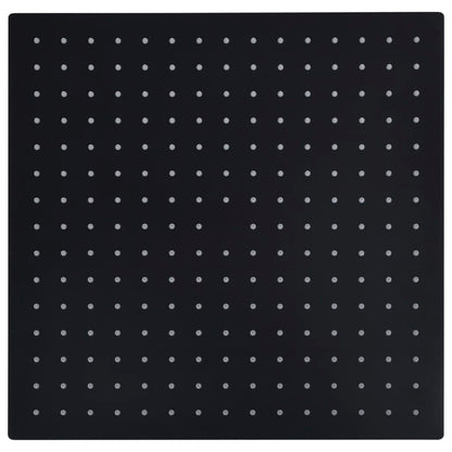 vidaXL Rain Shower Head Stainless Steel 40x40 cm Square Black