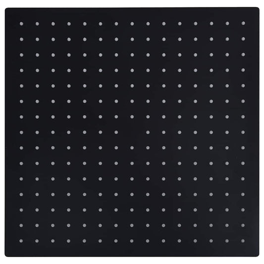 vidaXL Rain Shower Head Stainless Steel 40x40 cm Square Black