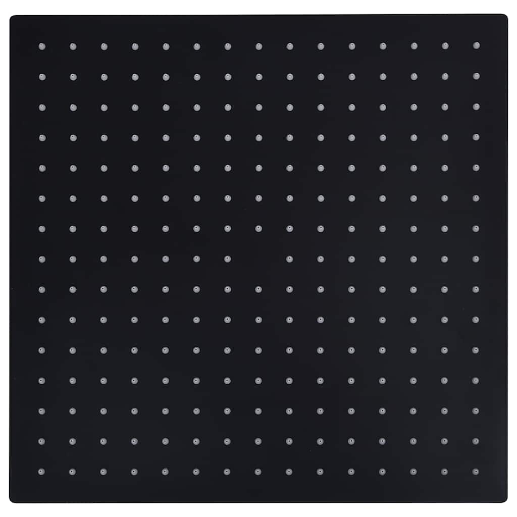 147698 vidaXL Rain Shower Head Stainless Steel 40x40 cm Square Black