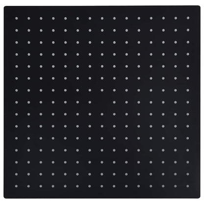 147698 vidaXL Rain Shower Head Stainless Steel 40x40 cm Square Black