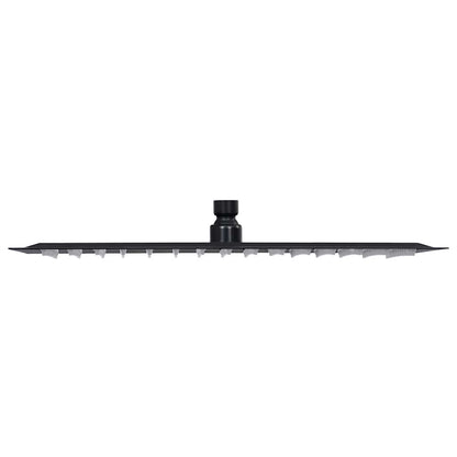 147698 vidaXL Rain Shower Head Stainless Steel 40x40 cm Square Black