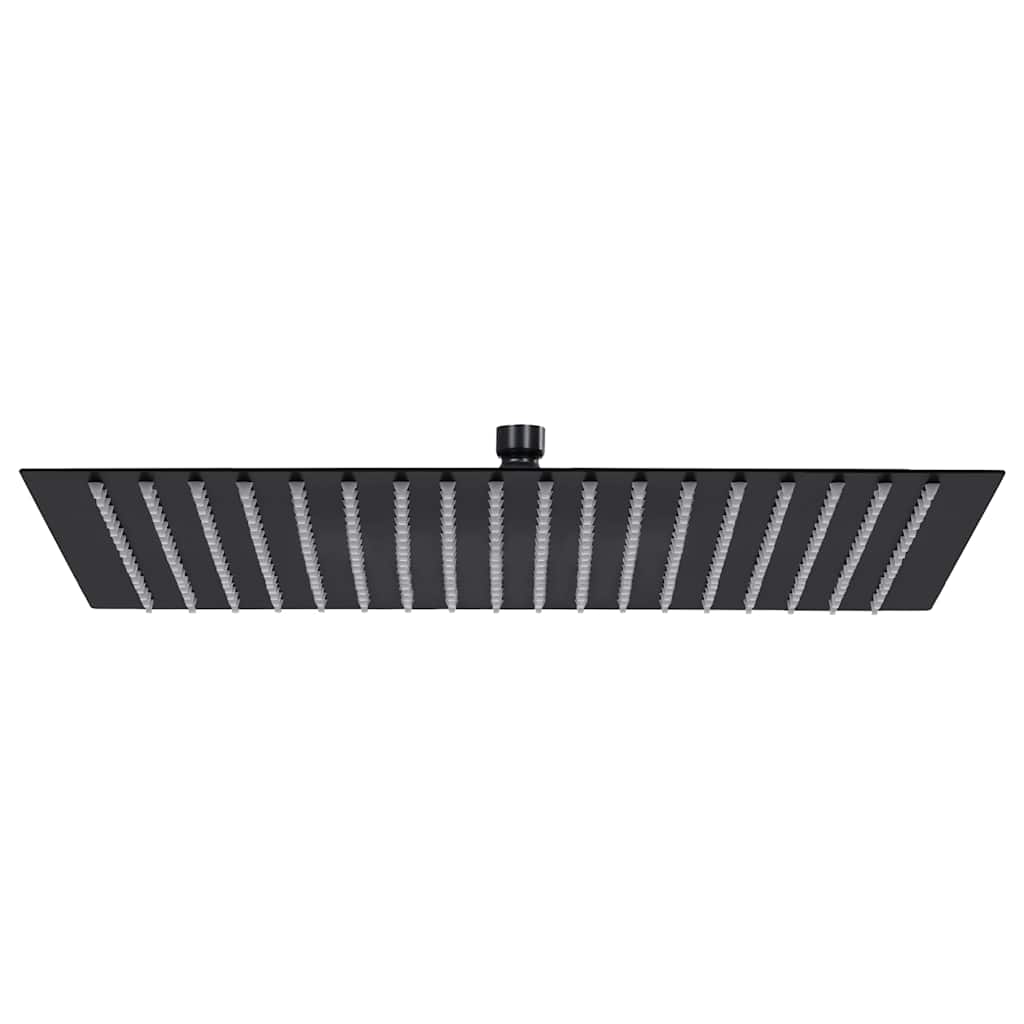 147699 vidaXL Rain Shower Head Stainless Steel 50x50 cm Square Black