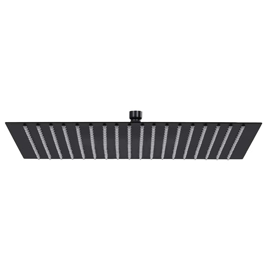 147699 vidaXL Rain Shower Head Stainless Steel 50x50 cm Square Black