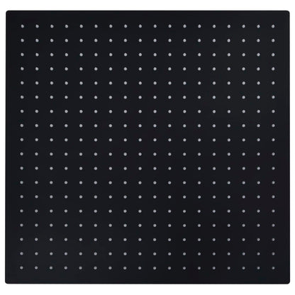 vidaXL Rain Shower Head Stainless Steel 50x50 cm Square Black