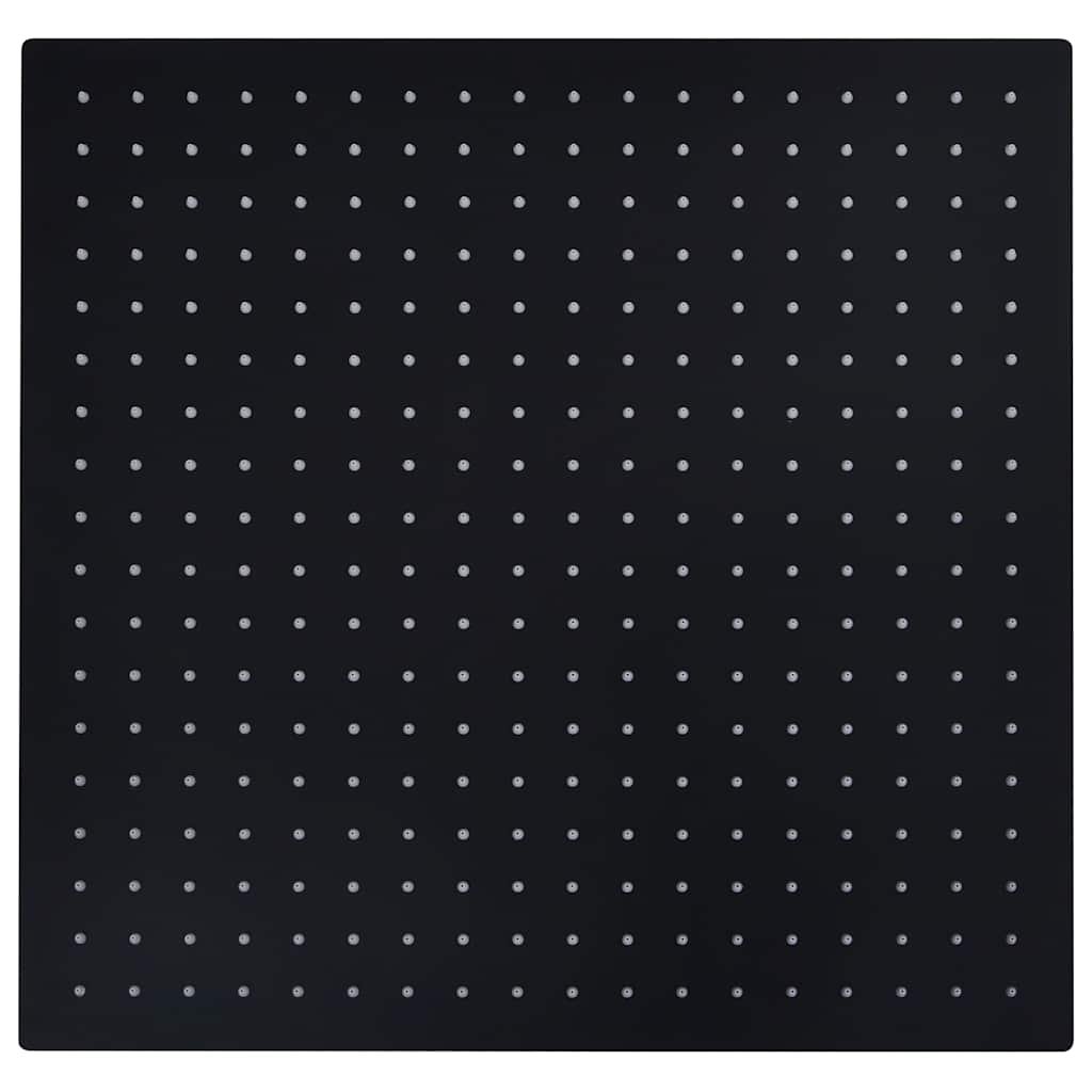 147699 vidaXL Rain Shower Head Stainless Steel 50x50 cm Square Black