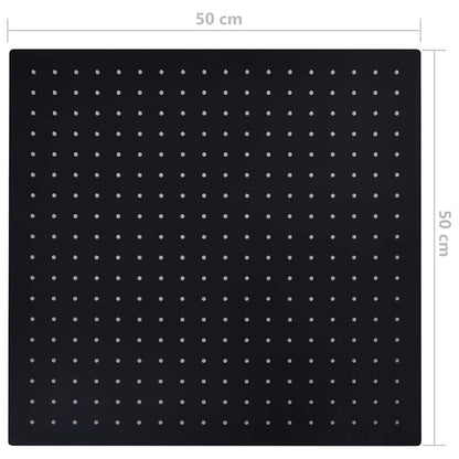 147699 vidaXL Rain Shower Head Stainless Steel 50x50 cm Square Black