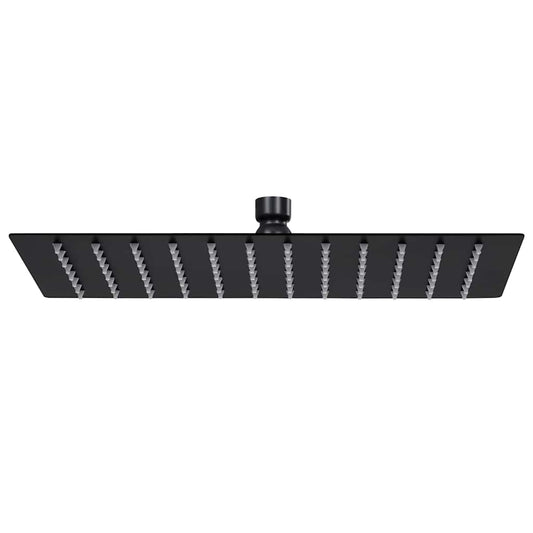 147700 vidaXL Rain Shower Head Stainless Steel 30x20 cm Rectangular Black