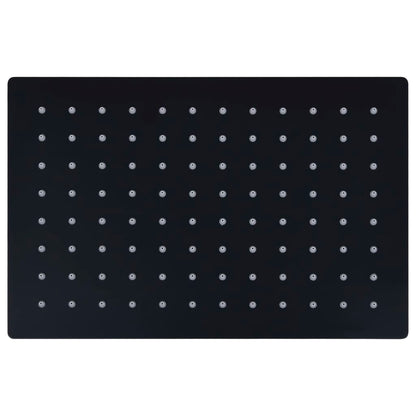 vidaXL Rain Shower Head Stainless Steel 30x20 cm Rectangular Black