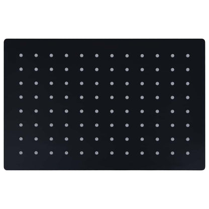 147700 vidaXL Rain Shower Head Stainless Steel 30x20 cm Rectangular Black
