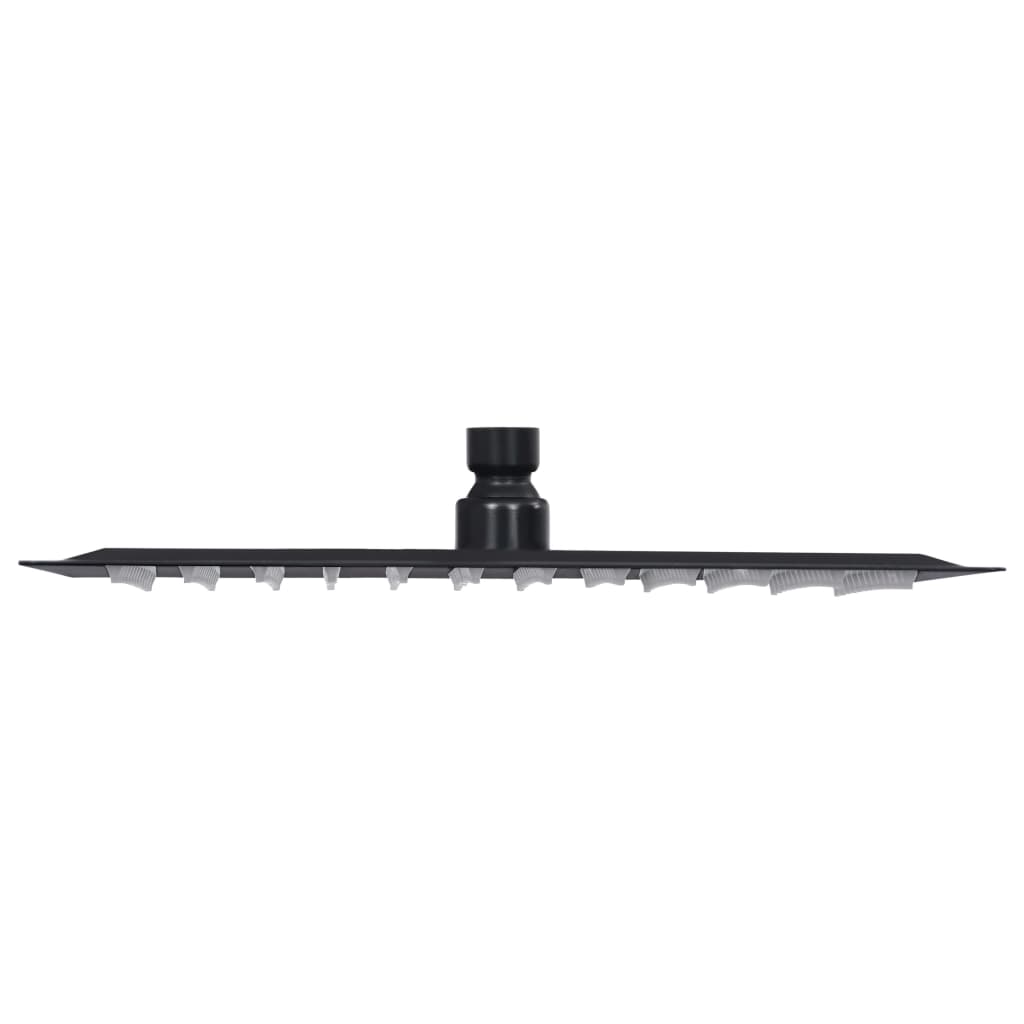 vidaXL Rain Shower Head Stainless Steel 30x20 cm Rectangular Black