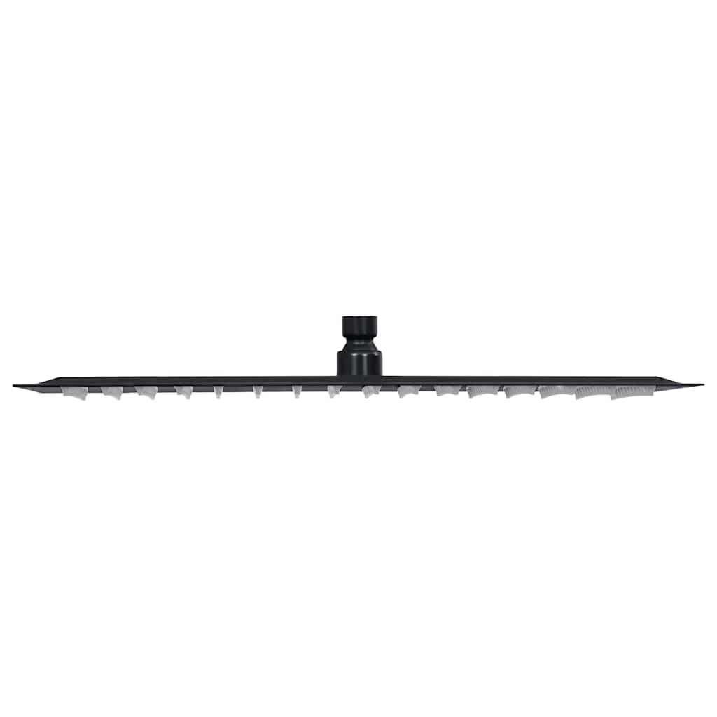 147701 vidaXL Rain Shower Head Stainless Steel 40x30 cm Rectangular Black