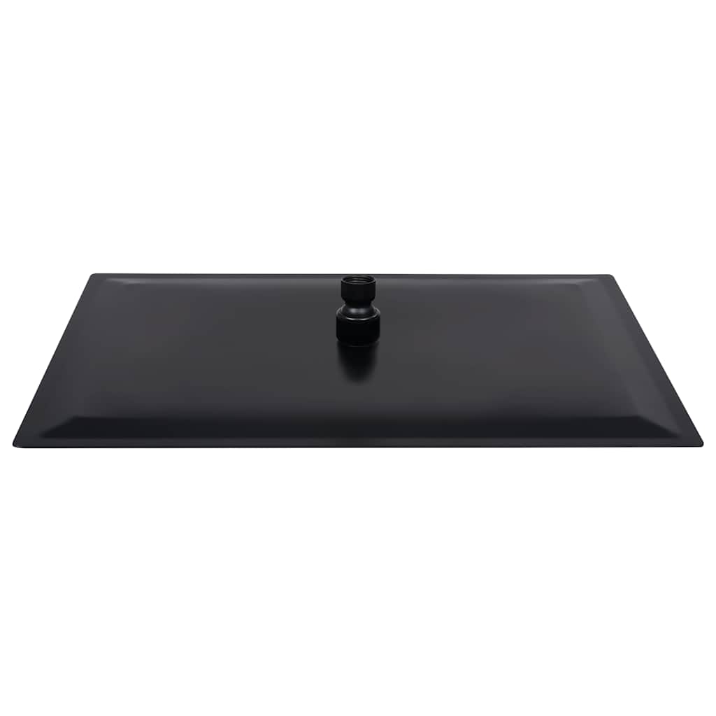 147701 vidaXL Rain Shower Head Stainless Steel 40x30 cm Rectangular Black
