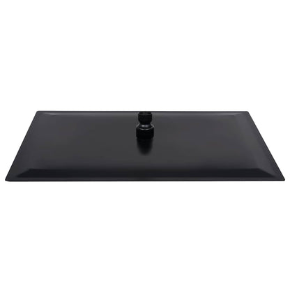 147701 vidaXL Rain Shower Head Stainless Steel 40x30 cm Rectangular Black