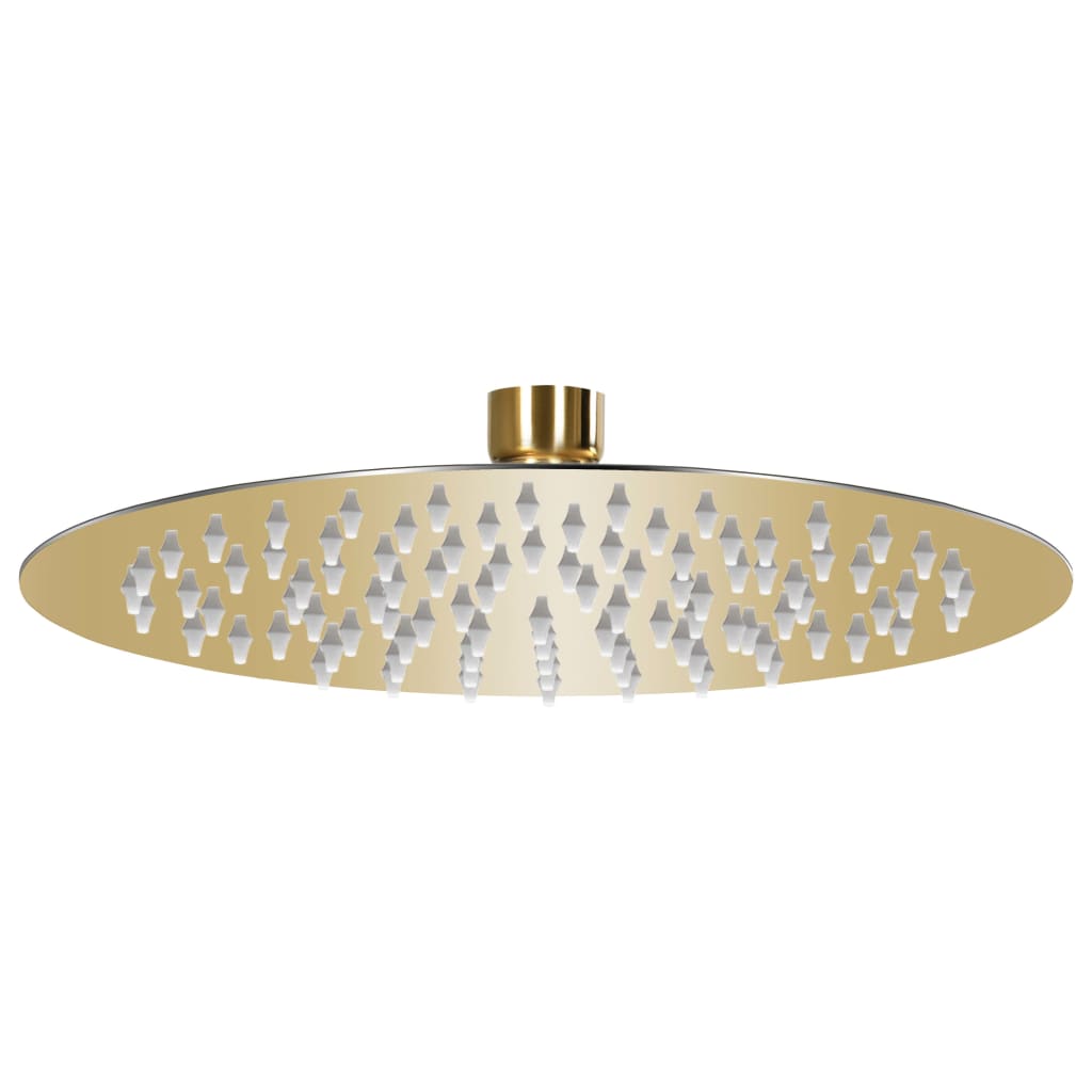 147703 vidaXL Rain Shower Head Stainless Steel 20 cm Round Gold
