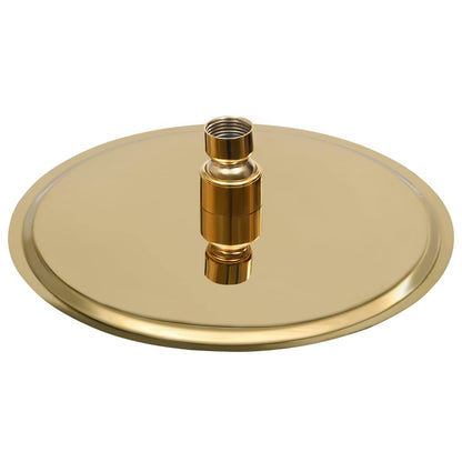 vidaXL Rain Shower Head Stainless Steel 20 cm Round Gold