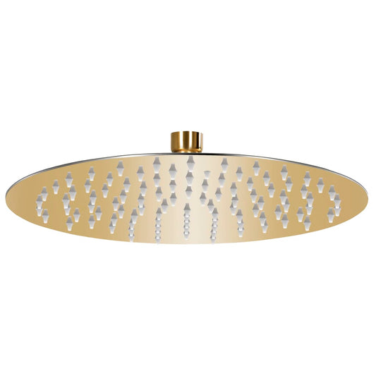 147704 vidaXL Rain Shower Head Stainless Steel 25 cm Round Gold